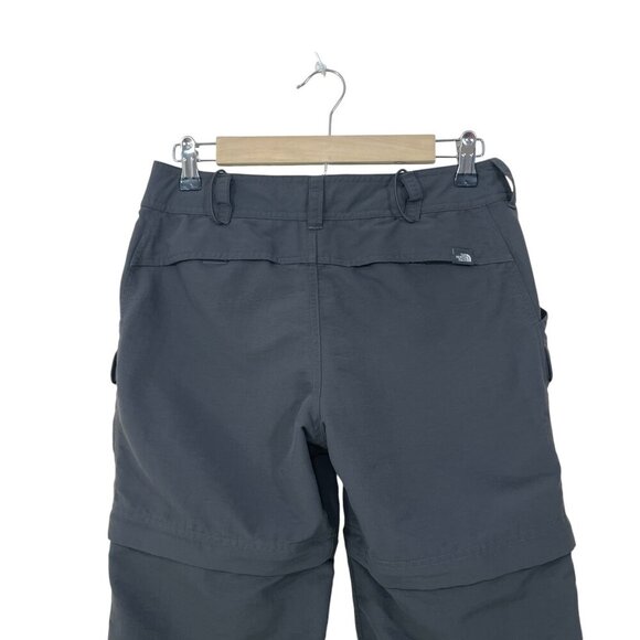 The North Face Women's Size‎ 4 Convertible Pants Gray Nylon Zip Shorts Hiking - Picture 7 of 11